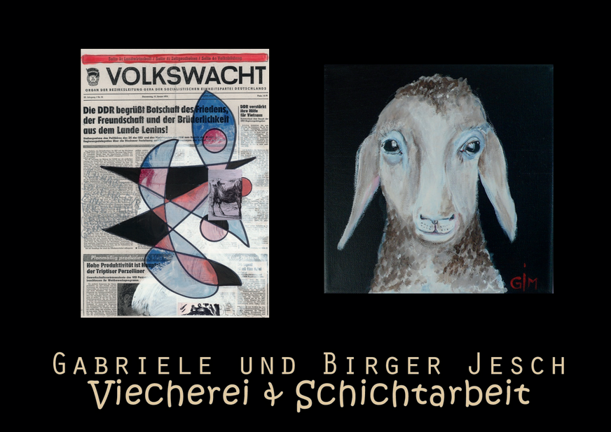 Du betrachtest gerade „Viecherei & Schichtarbeit“ – Ausstellung von Gabriele und Birger Jesch im Bürgercafé Ummerstadt