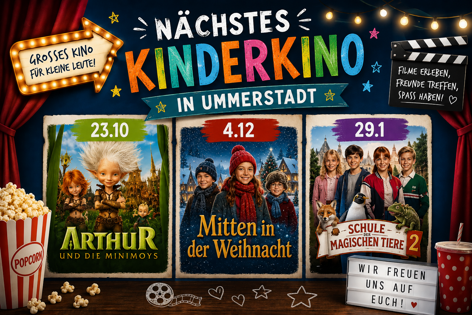 Mehr über den Artikel erfahren Drei Filme, drei Termine – das Kinderkino geht weiter!