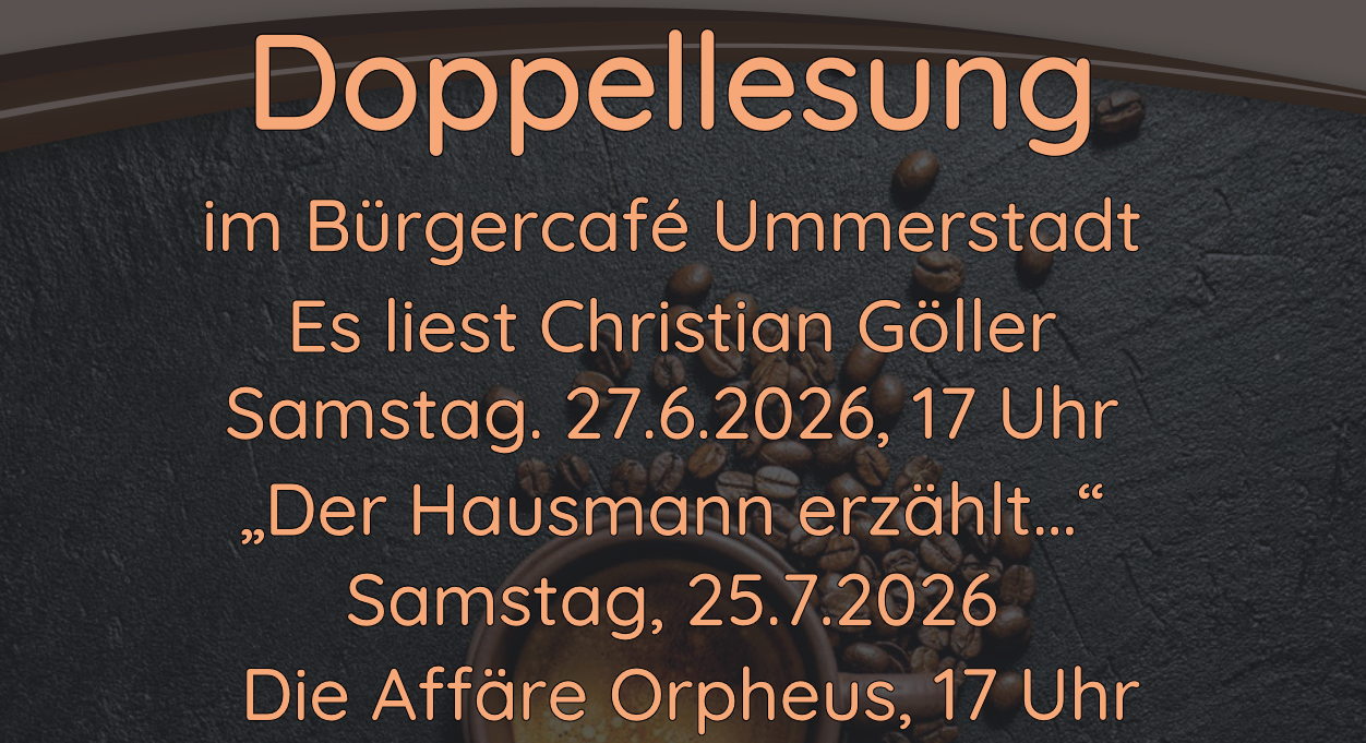 Du betrachtest gerade Christian Göller liest aus Krimi im Bürgercafé in Ummerstadt
